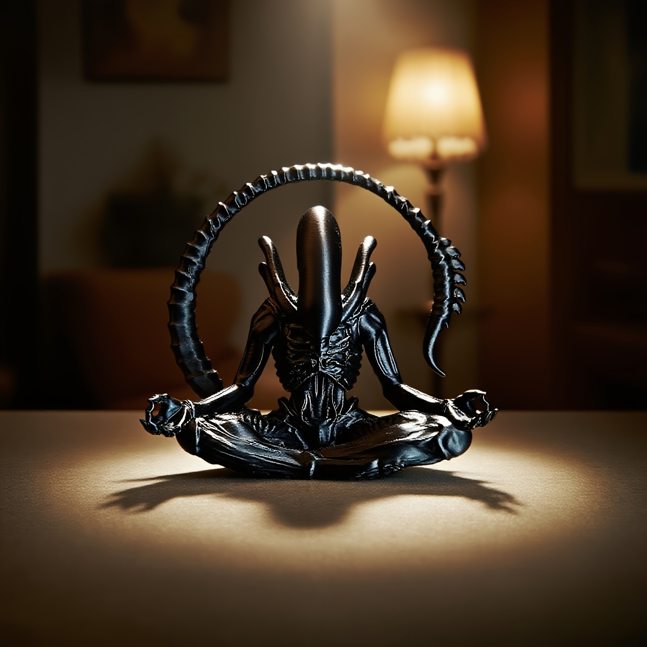 Baby Products Unique - Meditating Alien Figurine 3D Printed Sci-Fi
