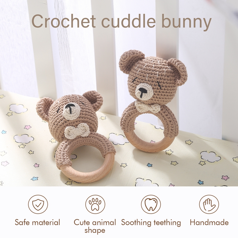 1PC Crochet Animal Bear Rattle - đánh giá và giá Baby Products Pictures