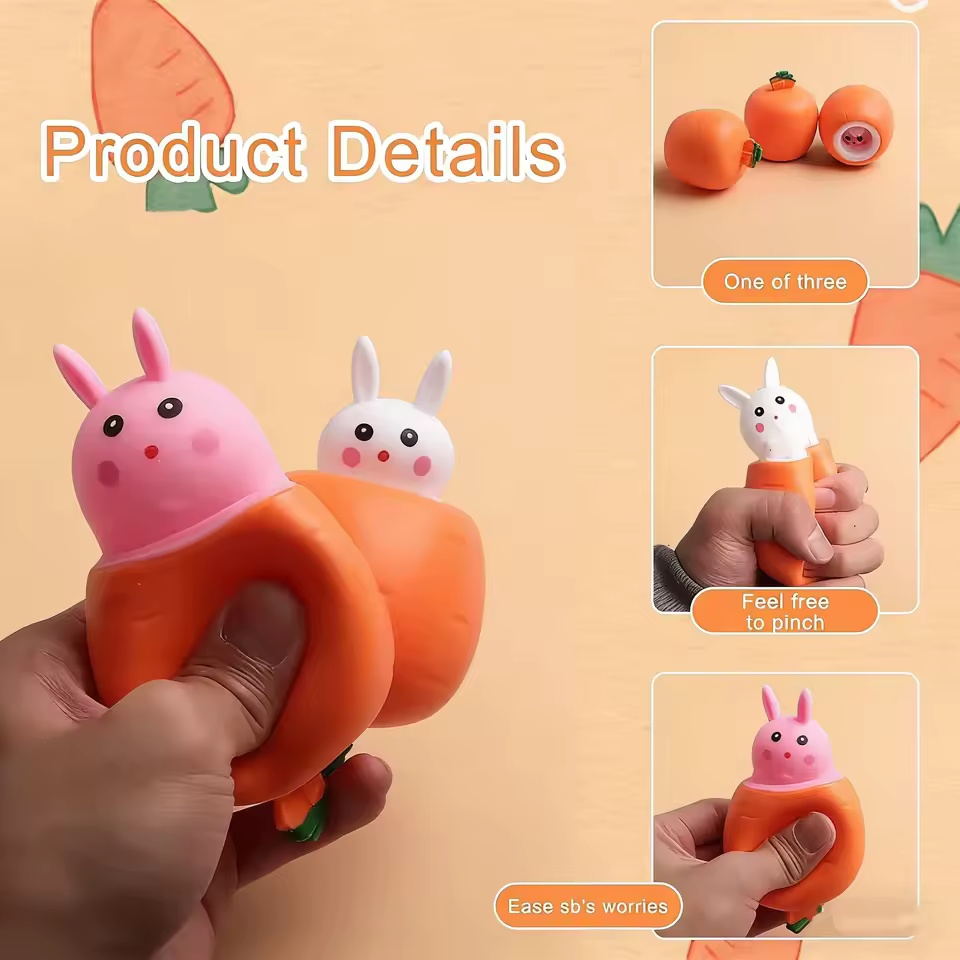 Cute Carrot Rabbit Squeeze Toy - đánh giá và giá Baby Products Unique