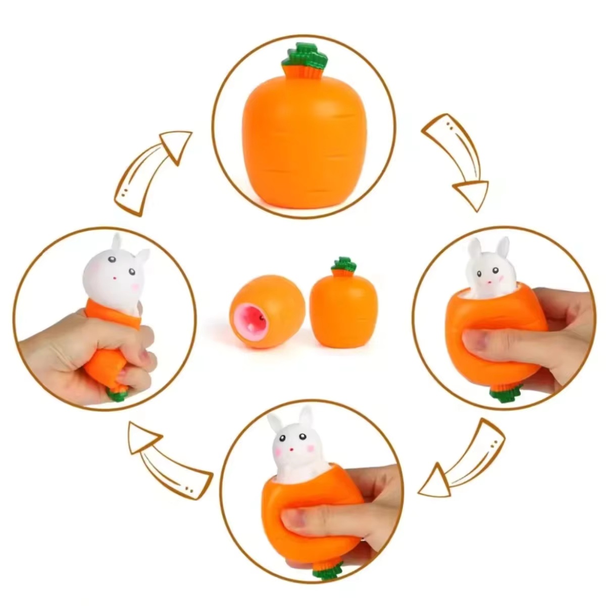 Cute Carrot Rabbit Squeeze Toy - đánh giá và giá Baby Products Unique